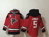 Men's Atlanta Falcons #5 Drake London Red Ageless Must-Have Lace-Up Pullover Hoodie,baseball caps,new era cap wholesale,wholesale hats